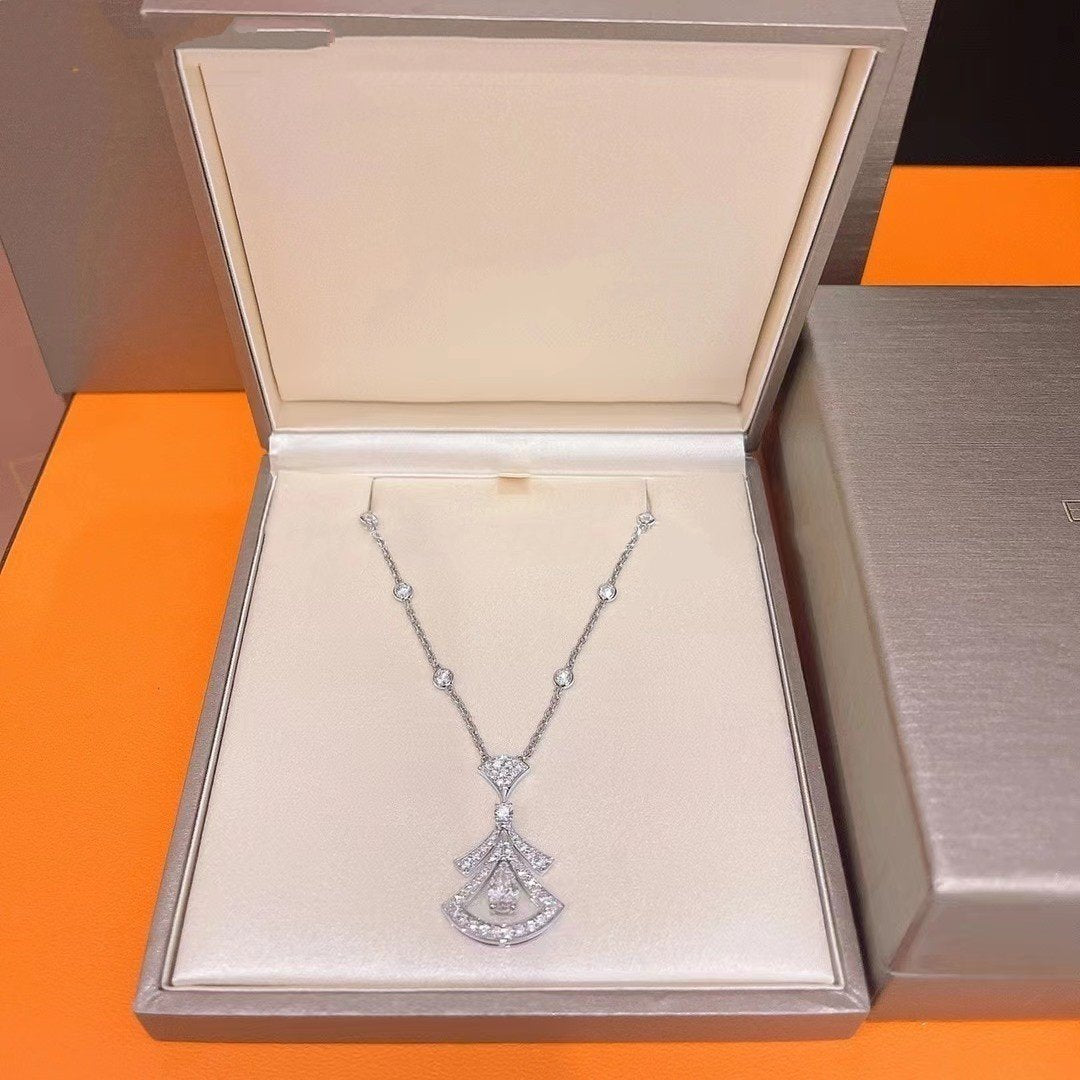 [ROYAL]DREAM NECKLACE WHITE DIAMOND SILVER