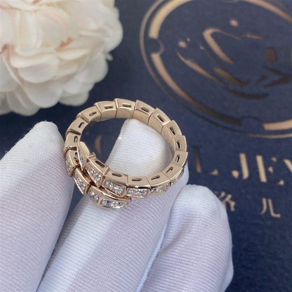 [LUXE]SERPENTI RING ROTGOLD DIAMANT GEPAPERT 4MM