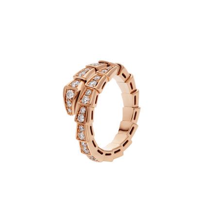 [LUXE]SERPENTI RING ROTGOLD DIAMANT GEPAPERT 4MM