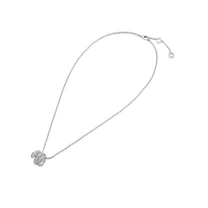 [ROYAL]SERPENTI SILVER NECKLACE DOUBLE RING DIAMOND