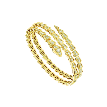 [LUXE]SERPENTI ARMBAND GOLD DIAMANT DOPPELREIHIG