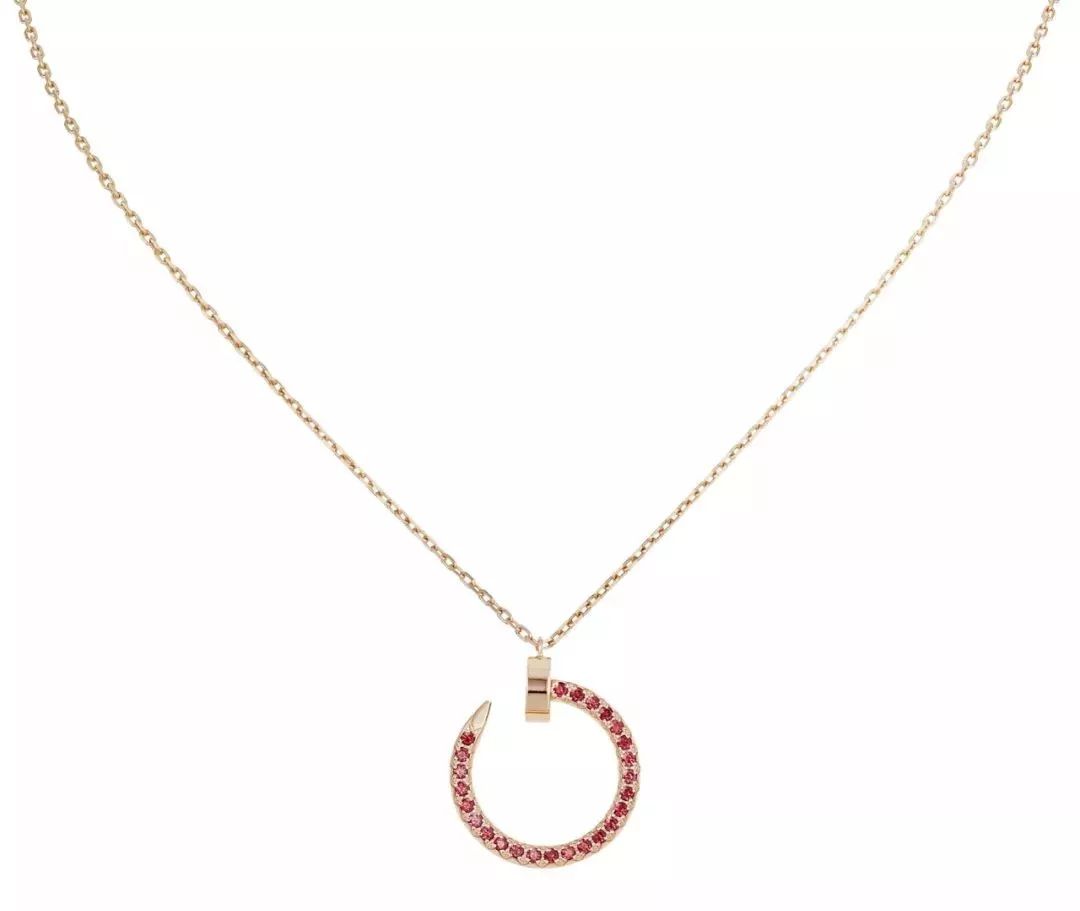 [ROYAL]JUSTE NECKLACE GOLD RED DIAMONDS