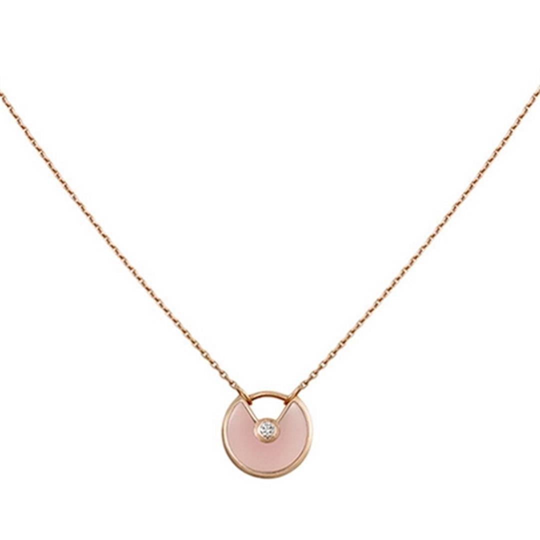 [ROYAL]AMULETTE ROSE GOLD PINK MOP NECKLACE