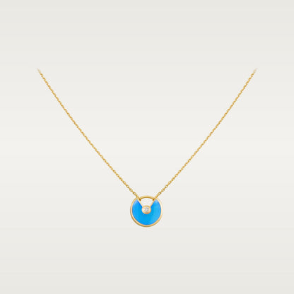 [ROYAL]AMULETTE GOLD TURQUOISE NECKLACE