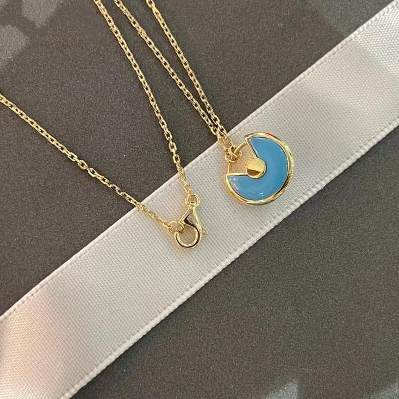 [ROYAL]AMULETTE GOLD TURQUOISE NECKLACE