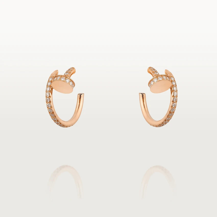 [ROYAL]JUSTE EARRINGS 12.75MM PINK GOLD DIAMOND