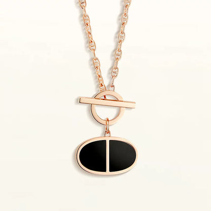 [ROYAL]CHAINE VERSO BLACK CERAMIC NECKLACE