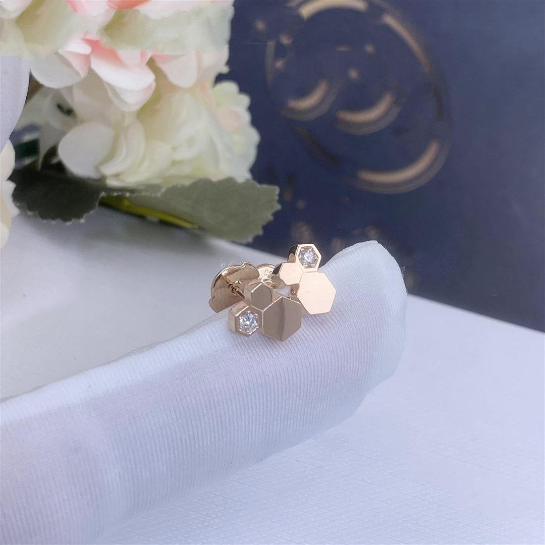 [ROYAL]BEE LOVE PINK GOLD DIAMOND EARRINGS