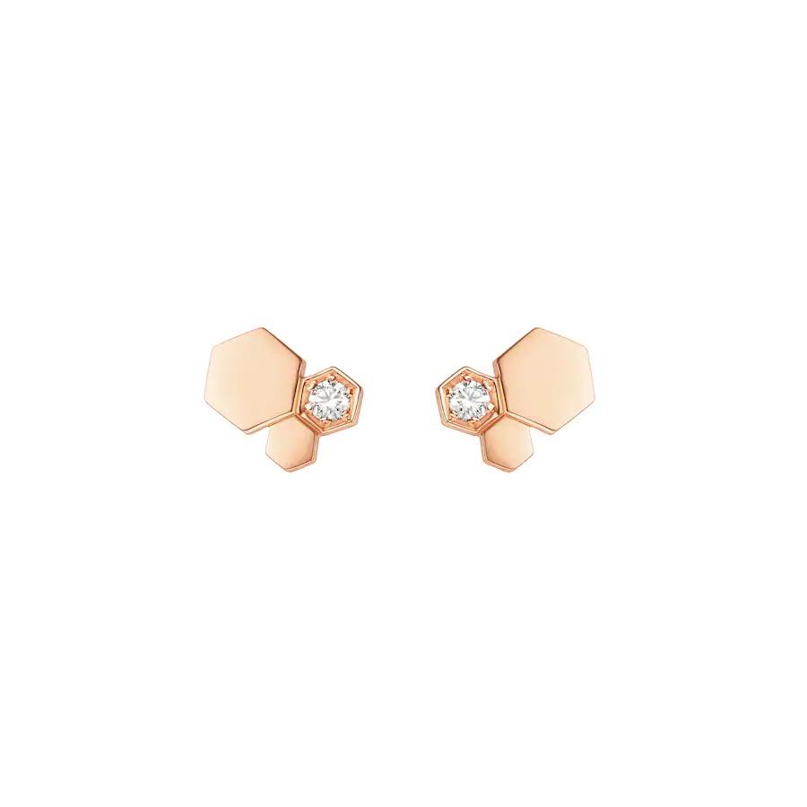 [ROYAL]BEE LOVE PINK GOLD DIAMOND EARRINGS