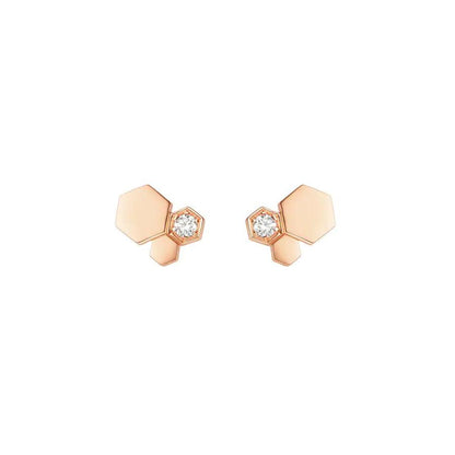 [ROYAL]BEE LOVE PINK GOLD DIAMOND EARRINGS