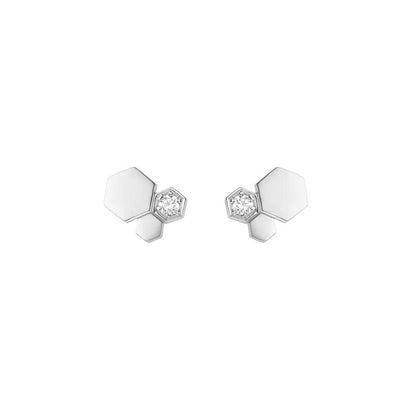 [ROYAL]BEE LOVE SILVER DIAMOND EARRINGS