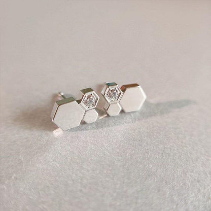 [ROYAL]BEE LOVE SILVER DIAMOND EARRINGS