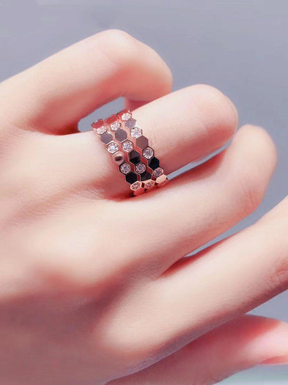 [ROYAL]BEE LOVE RING PINK GOLD DIAMOND