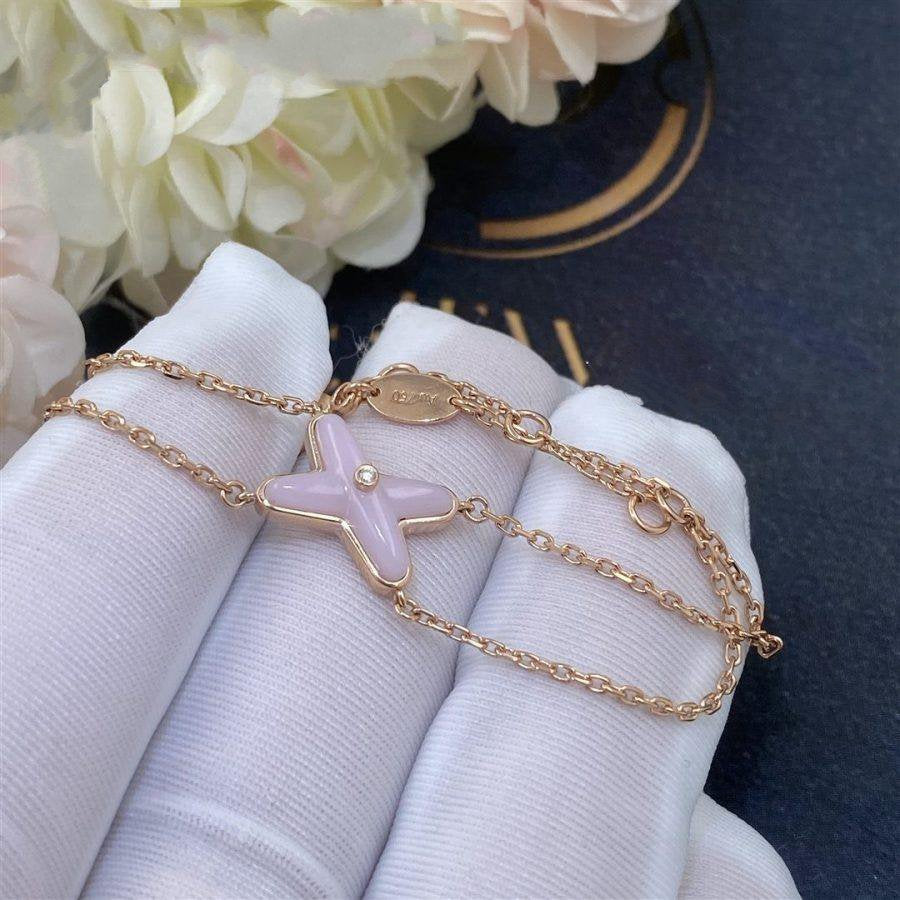 [ROYAL]JEUX BRACELET PINK MOP PINK GOLD 1 DIAMOND