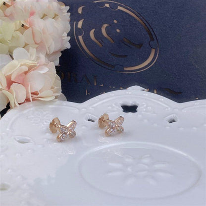 [ROYAL]JEUX DE PINK GOLD DIAMOND EARRINGS