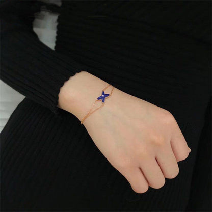 [ROYAL]Hollow Design Four-Leaf Clover Flower Shape Ring