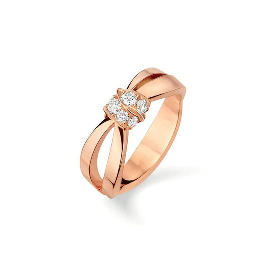 [LUXE]LIENS RING ROSGOLD DIAMANT