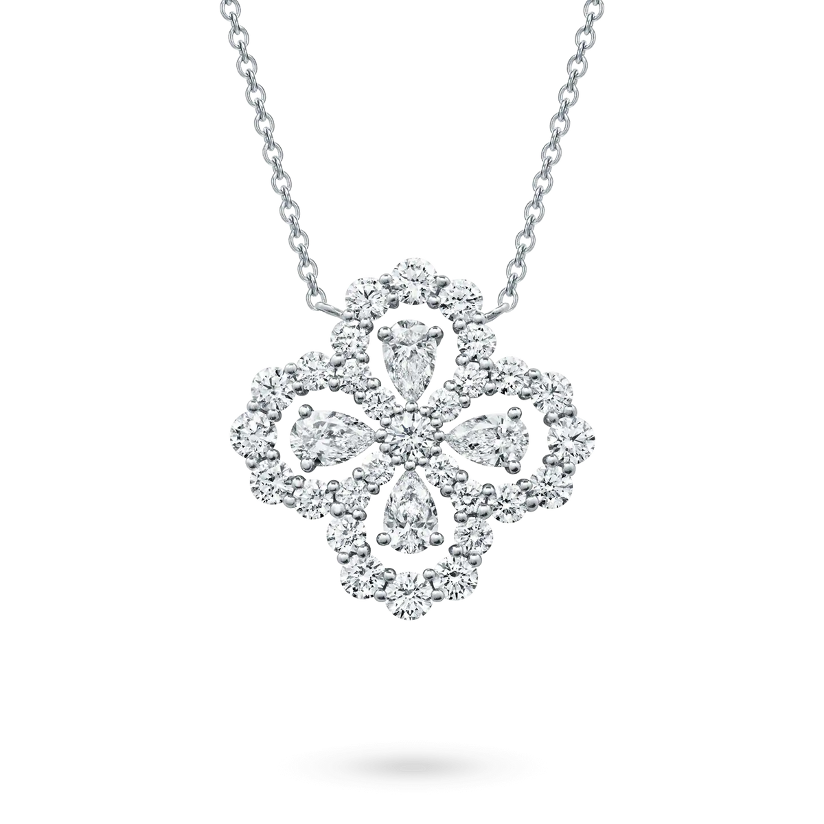 [Royal&Vicky]LOOP NECKLACE FULL MOTIF DIAMOND 16MM MULTIPLE COLORS