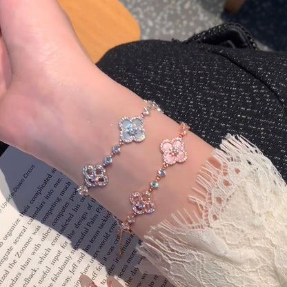 [Royal&Vicky]CLOVER 5 MOTIF PINK BLUE RED WHITE BRACELET