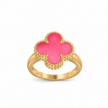 [Royal&Vicky]NEW CLOVER PINK ENAMEL RINGS