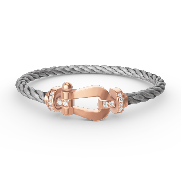 [LUXE]FORCE GROSSES HUFEISEN-HALBDIAMANTARMBAND ROSÉGOLD