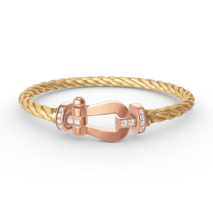 [LUXE]FORCE GROSSES HUFEISEN-HALBDIAMANTARMBAND ROSÉGOLD