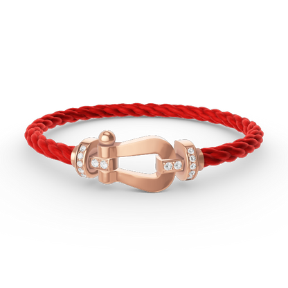 [LUXE]FORCE GROSSES HUFEISEN-HALBDIAMANTARMBAND ROSÉGOLD