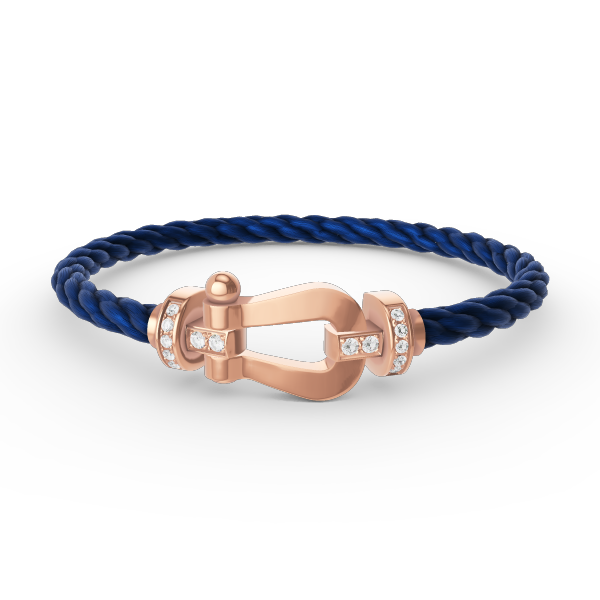 [LUXE]FORCE GROSSES HUFEISEN-HALBDIAMANTARMBAND ROSÉGOLD