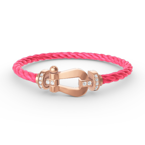 [LUXE]FORCE GROSSES HUFEISEN-HALBDIAMANTARMBAND ROSÉGOLD