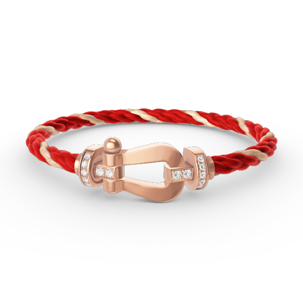 [LUXE]FORCE GROSSES HUFEISEN-HALBDIAMANTARMBAND ROSÉGOLD