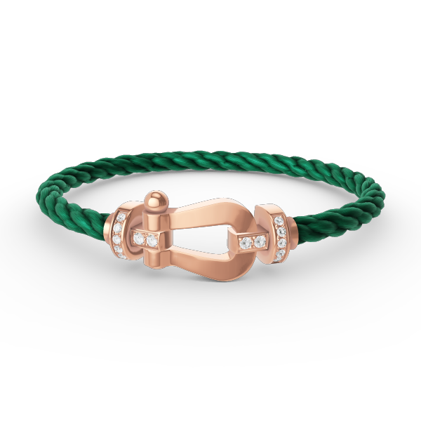 [LUXE]FORCE GROSSES HUFEISEN-HALBDIAMANTARMBAND ROSÉGOLD