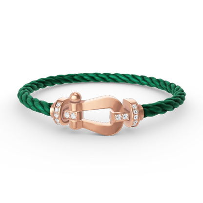 [LUXE]FORCE GROSSES HUFEISEN-HALBDIAMANTARMBAND ROSÉGOLD