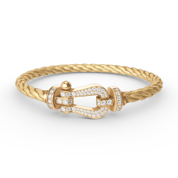 [ROYAL]FORCE LARGE HORSESHOE FULL DIAMOND BRACELET GOLD