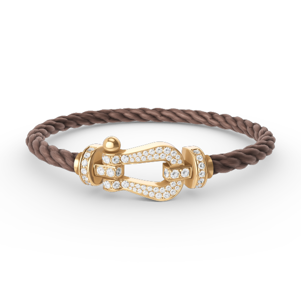 [ROYAL]FORCE LARGE HORSESHOE FULL DIAMOND BRACELET GOLD