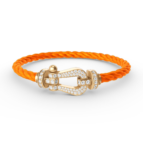 [Royal&Vicky]FORCE LARGE HORSESHOE FULL DIAMOND BRACELET GOLD