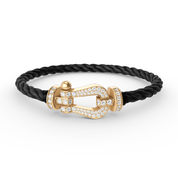 [ROYAL]FORCE LARGE HORSESHOE FULL DIAMOND BRACELET GOLD