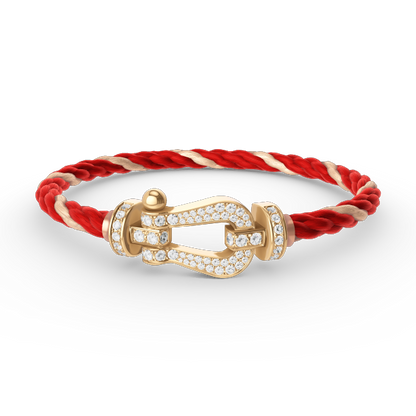 [ROYAL]FORCE LARGE HORSESHOE FULL DIAMOND BRACELET GOLD