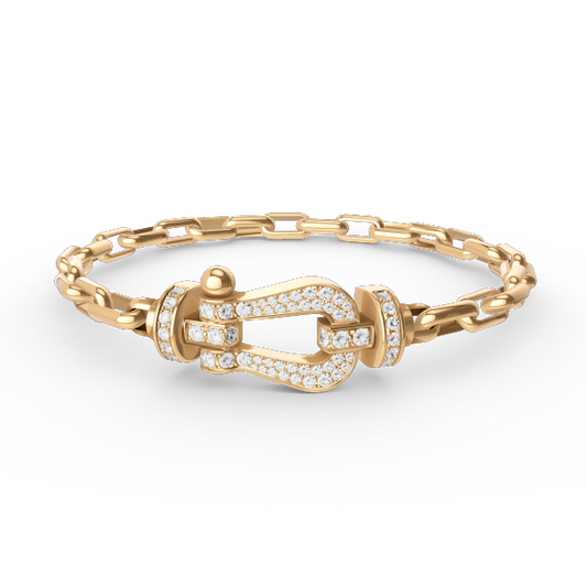 [ROYAL]FORCE LARGE HORSESHOE CLASP  METAL BRACELET