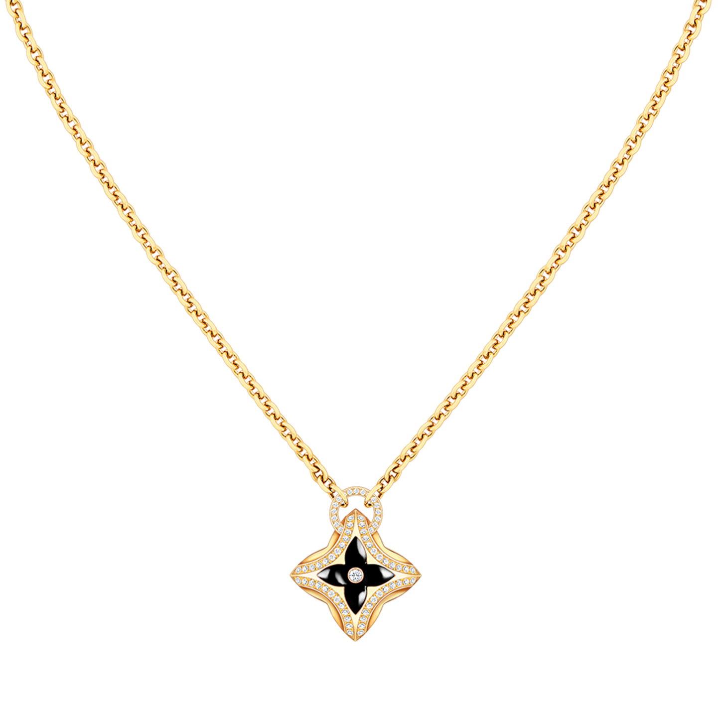 [ROYAL]STAR PEDANT PINK GOLD DIAMOND NECKLACE