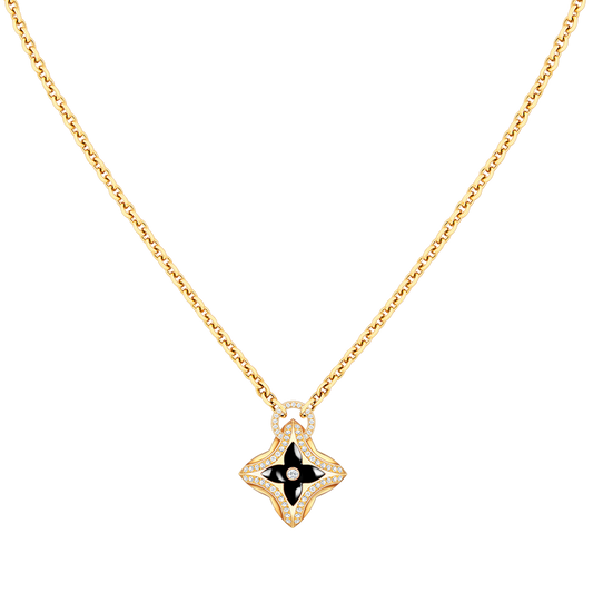 [ROYAL]STAR PEDANT PINK GOLD DIAMOND NECKLACE