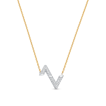 [ROYAL]VOLT SILVER DIAMOND PEDANT NECKLACE