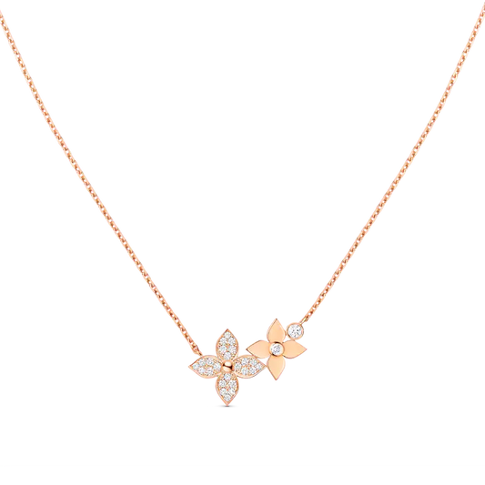 [ROYAL]STAR BLOSSOM NECKLACE PINK GOLD DIAMONDS