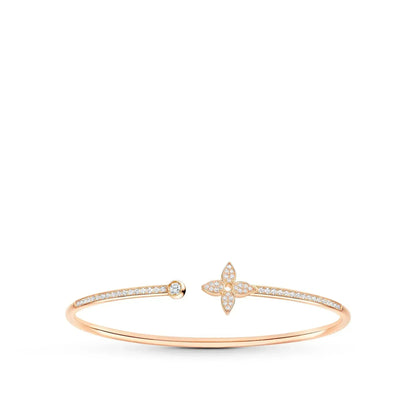 [ROYAL]LV IDYLLE PINK GOLD OPEN BRACELET DIAMOND PAVED