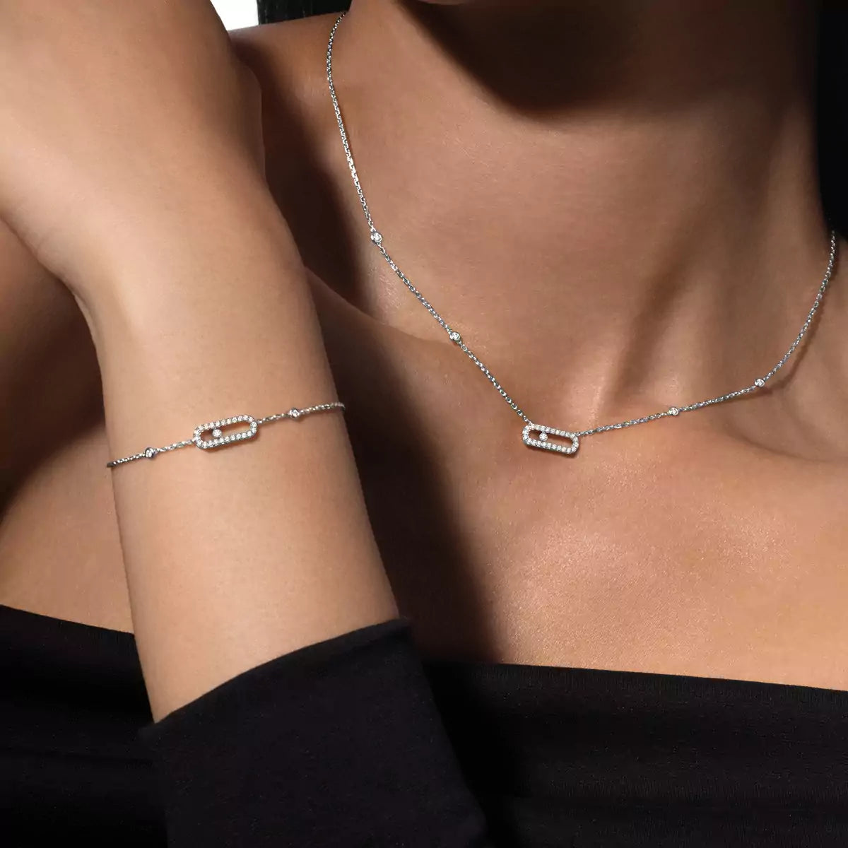 [Royal&Vicky]Diamond Necklace Move Uno