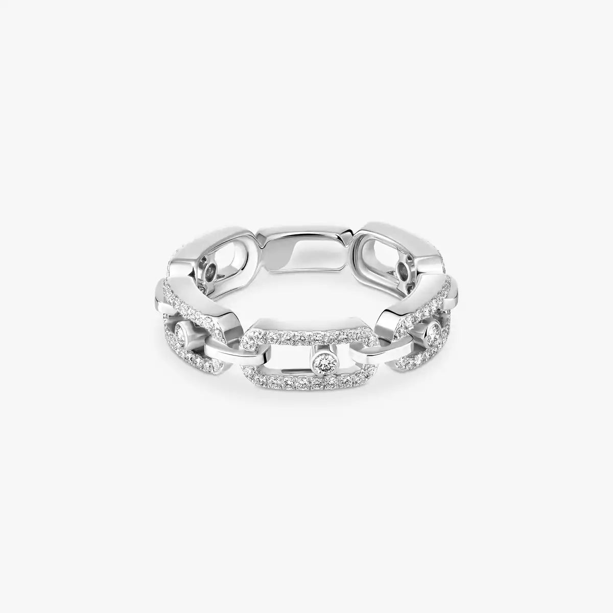 [Royal&Vicky]Move Link Pave Set Diamond Ring
