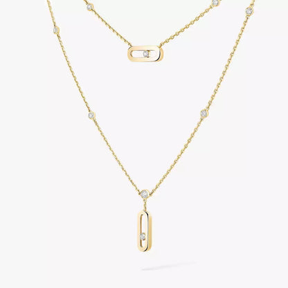 [Royal&Vicky] Move Uno Diamond Necklace