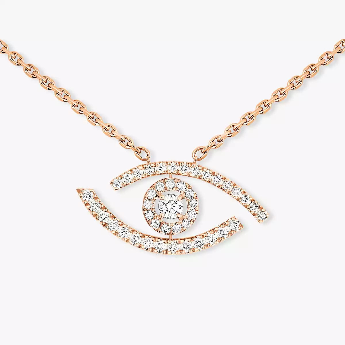 [Royal&Vicky]Pave_ Diamond Necklace Lucky Eye