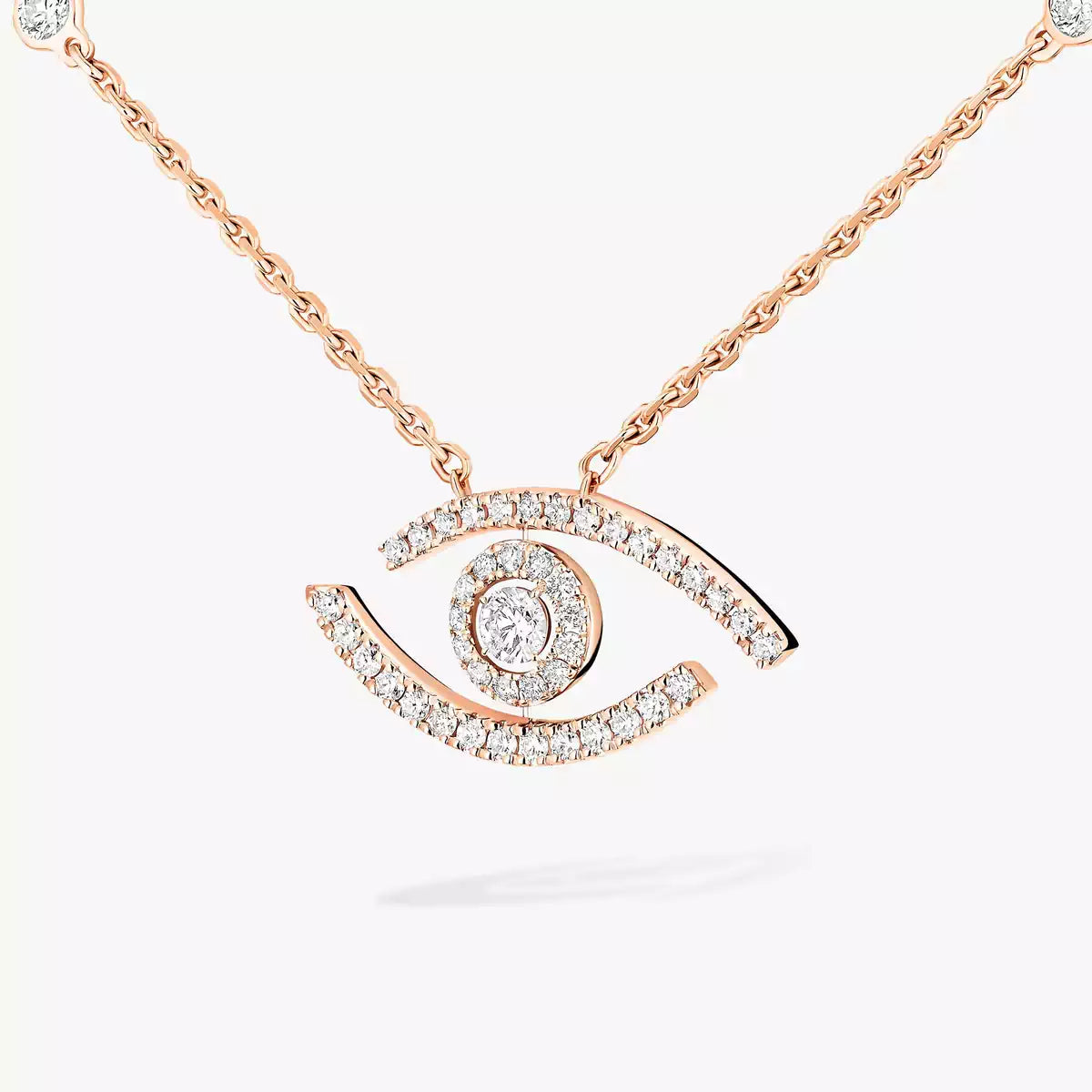 [Royal&Vicky]Pave_ Diamond Necklace Lucky Eye