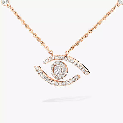 [Royal&Vicky]Pave_ Diamond Necklace Lucky Eye