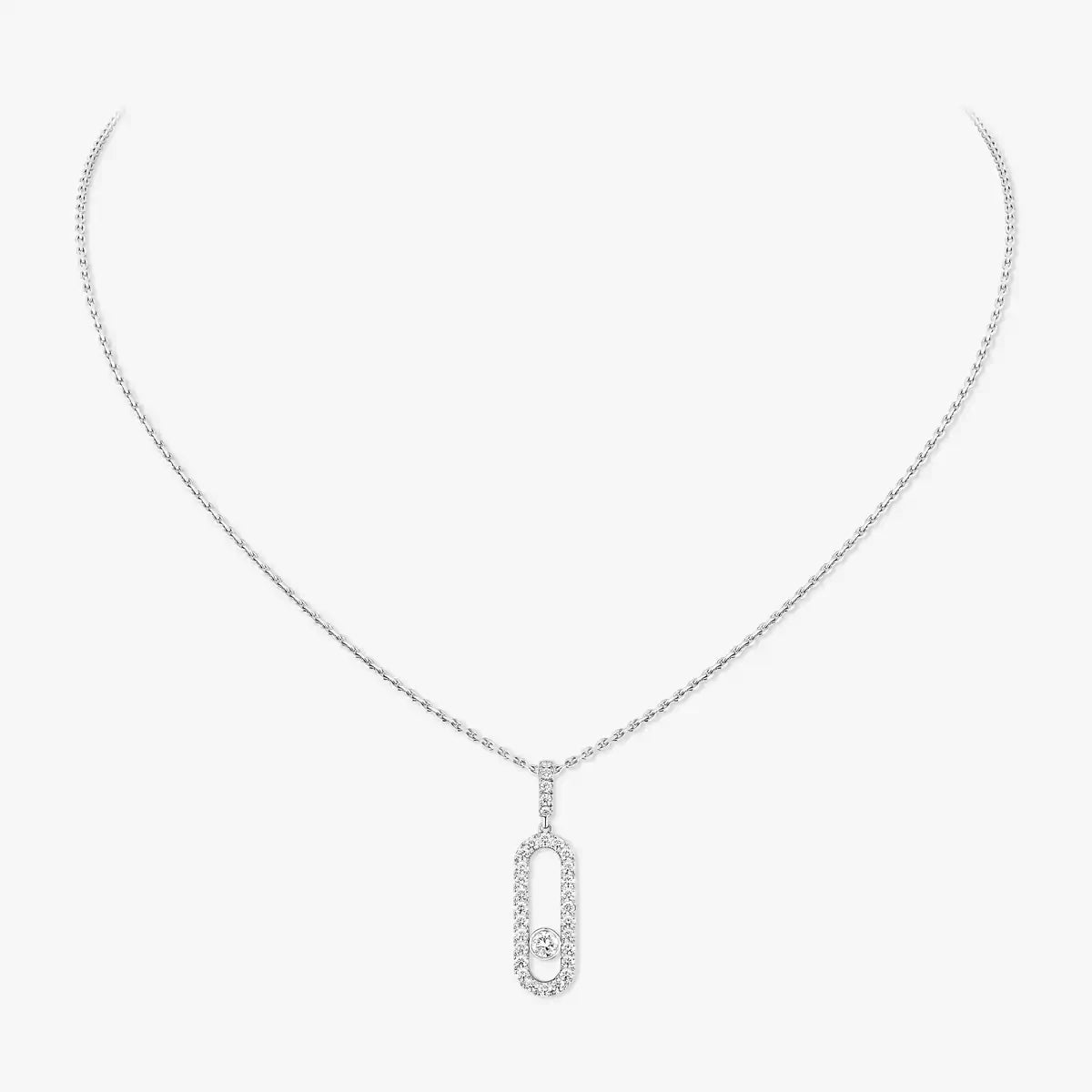 [Royal&Vicky]Move Uno Diamond Necklace in Rose Gold